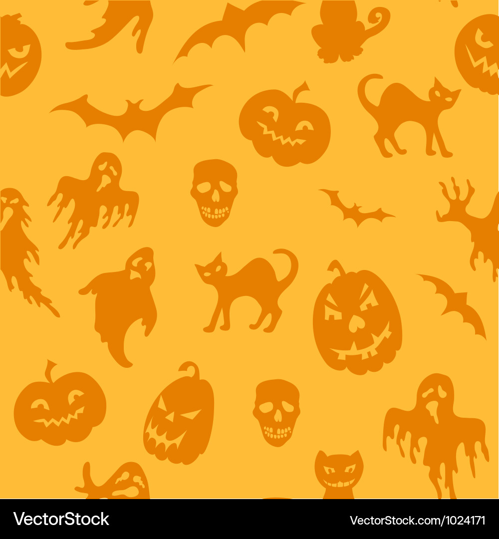 Halloween seamless pattern Royalty Free Vector Image