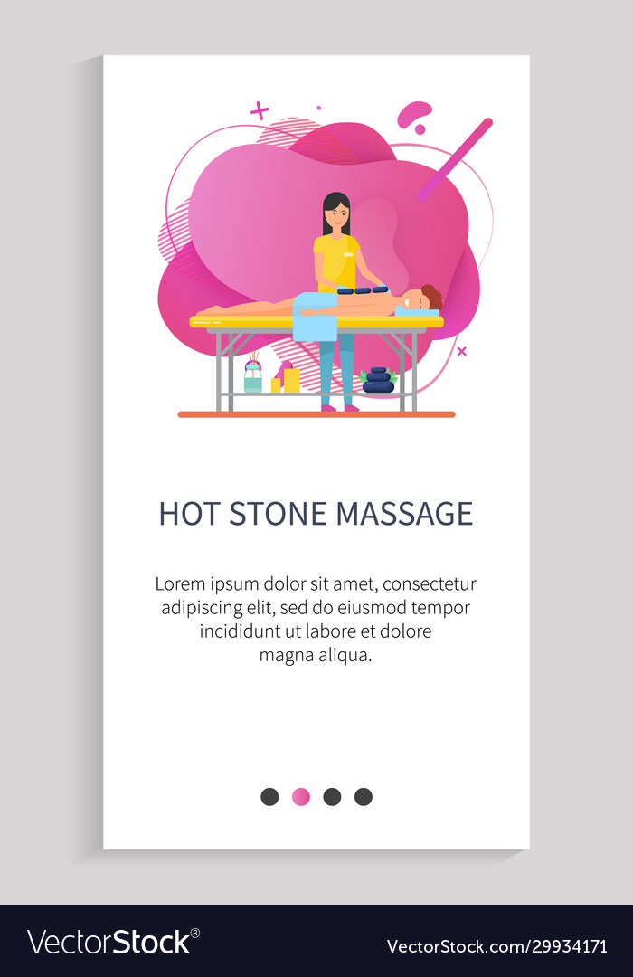 Hot stone massage masseuse with client website