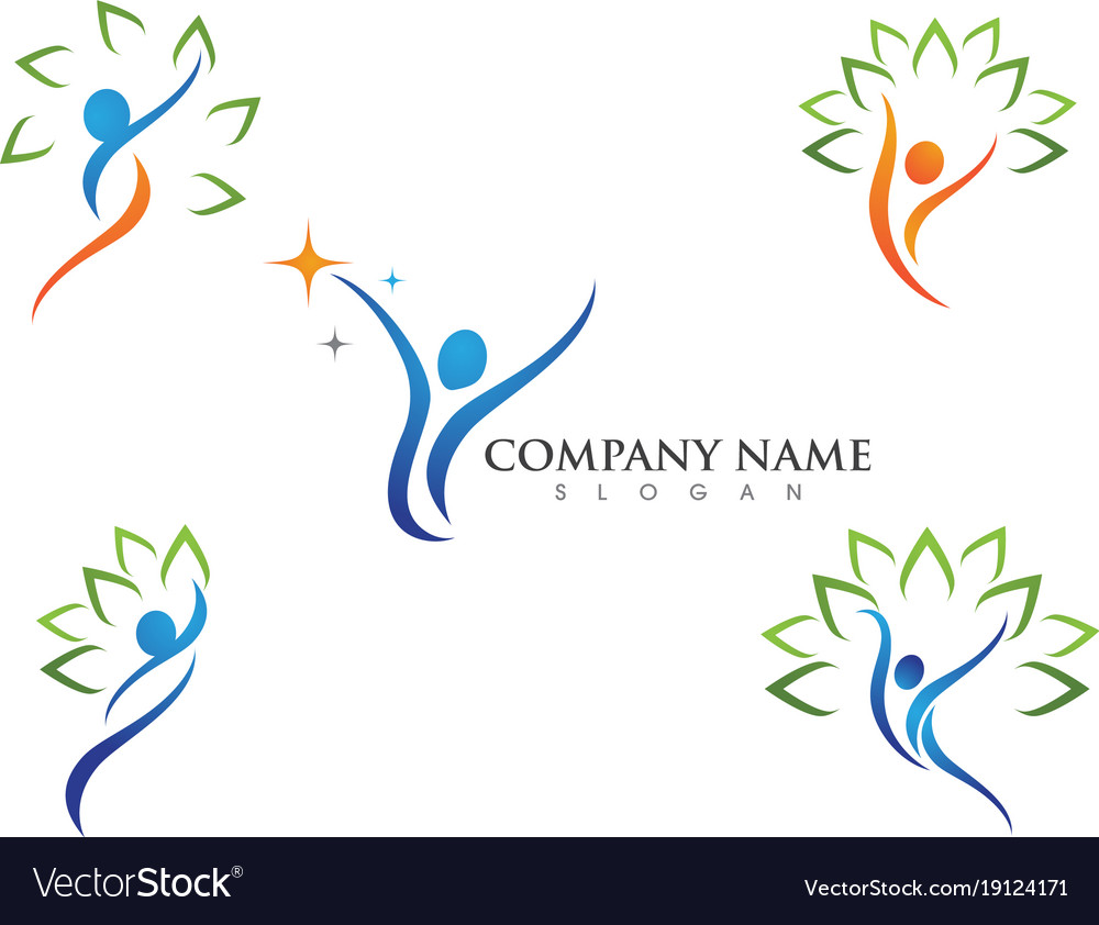 Human character logo sign