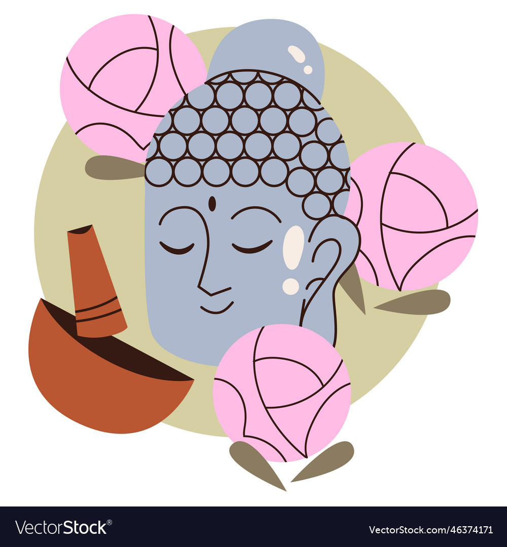 Naive buddhism stickers set