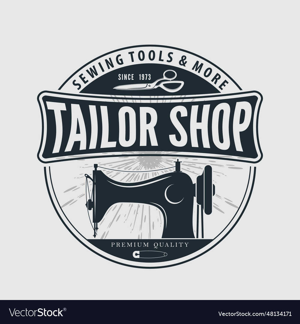 Tailor shop poster banner template Royalty Free Vector Image