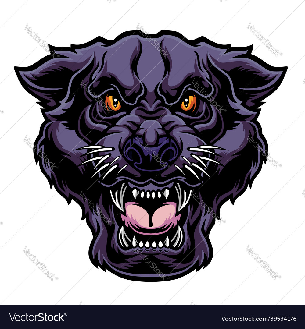 Angry panther head Royalty Free Vector Image - VectorStock