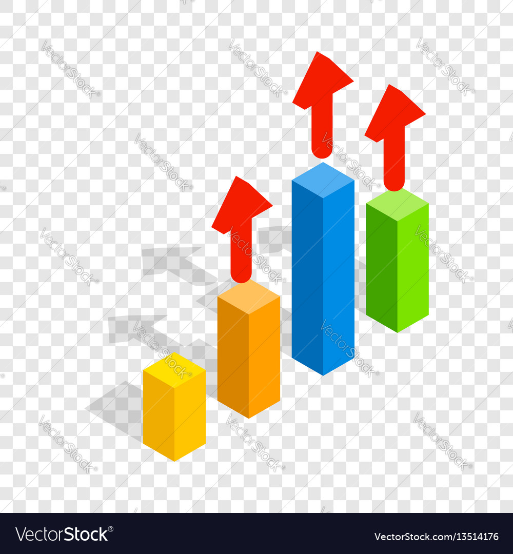 growth-chart-isometric-icon-royalty-free-vector-image