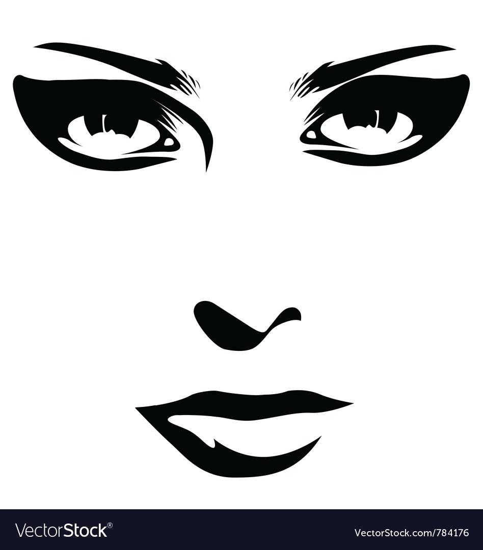 Download Woman face detail closeup Royalty Free Vector Image