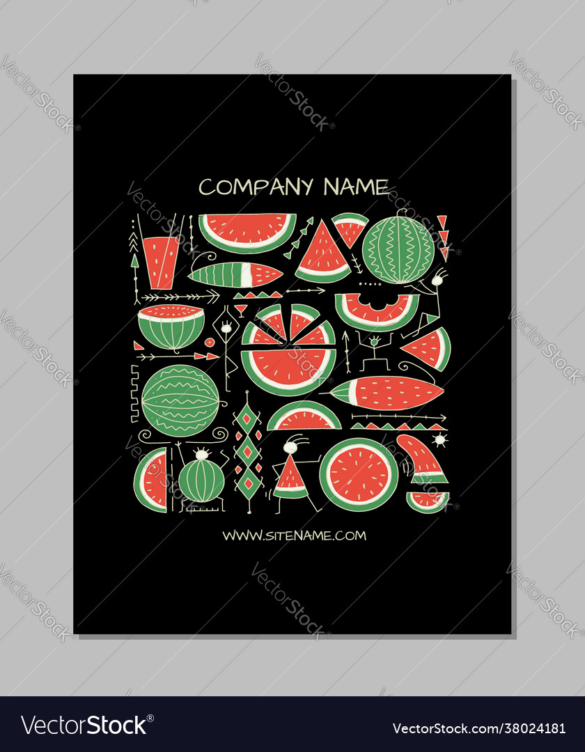 Book cover design watermelon background