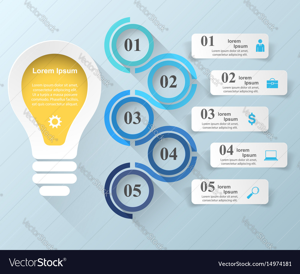 Business infographics origami style Royalty Free Vector