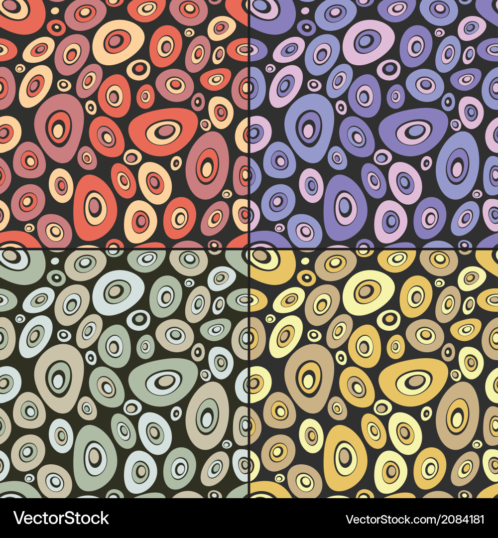 Set four decorative seamless pattern Royalty Free Vector