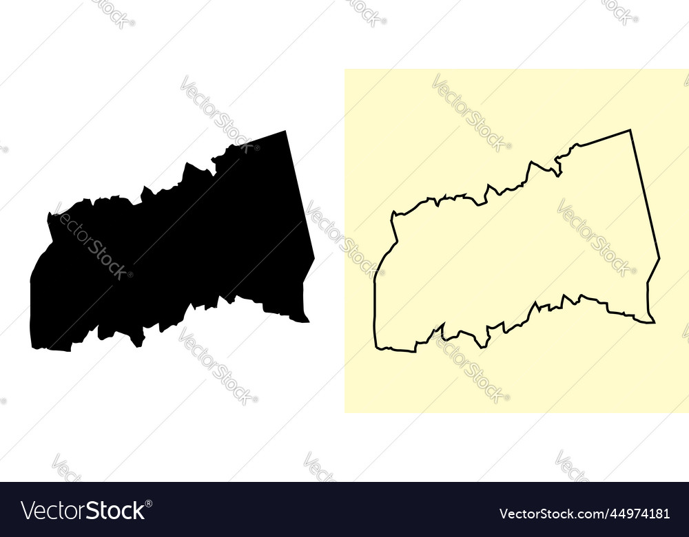 Tartumaa map estonia europe filled and outline Vector Image