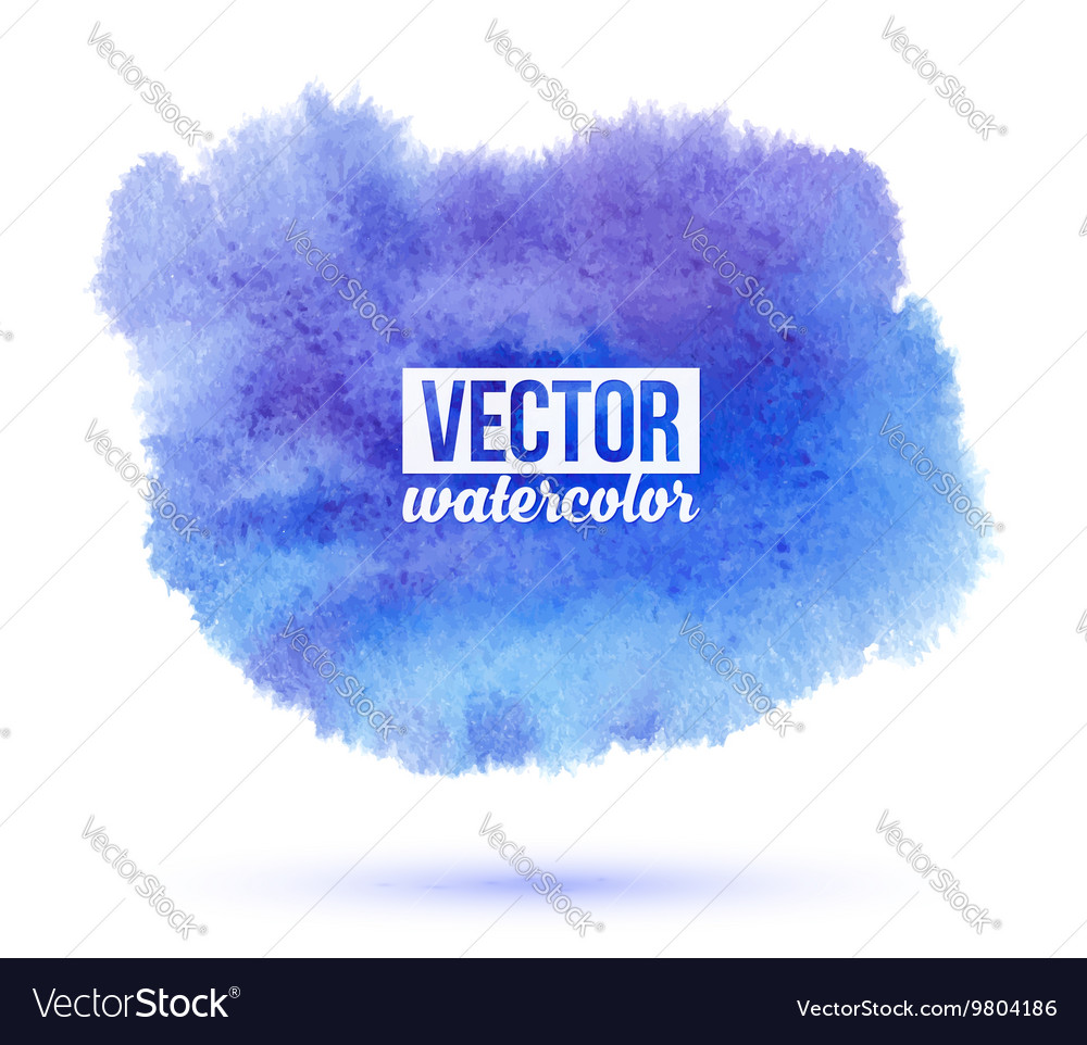 Blue watercolor splash background Royalty Free Vector Image