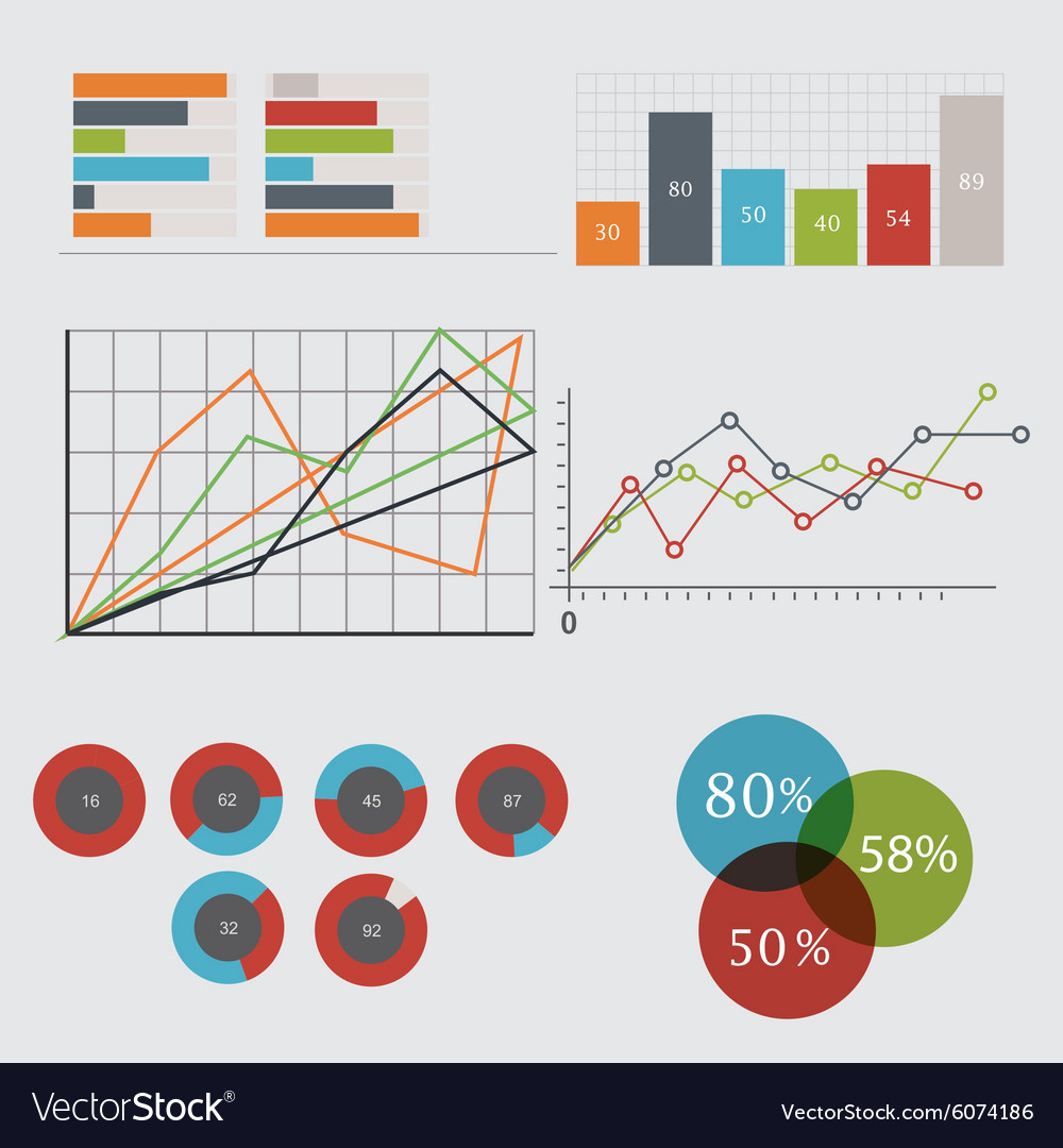 Business diagrams and graphics Royalty Free Vector Image