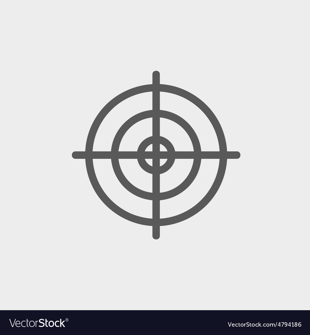 Crosshair target thin line icon