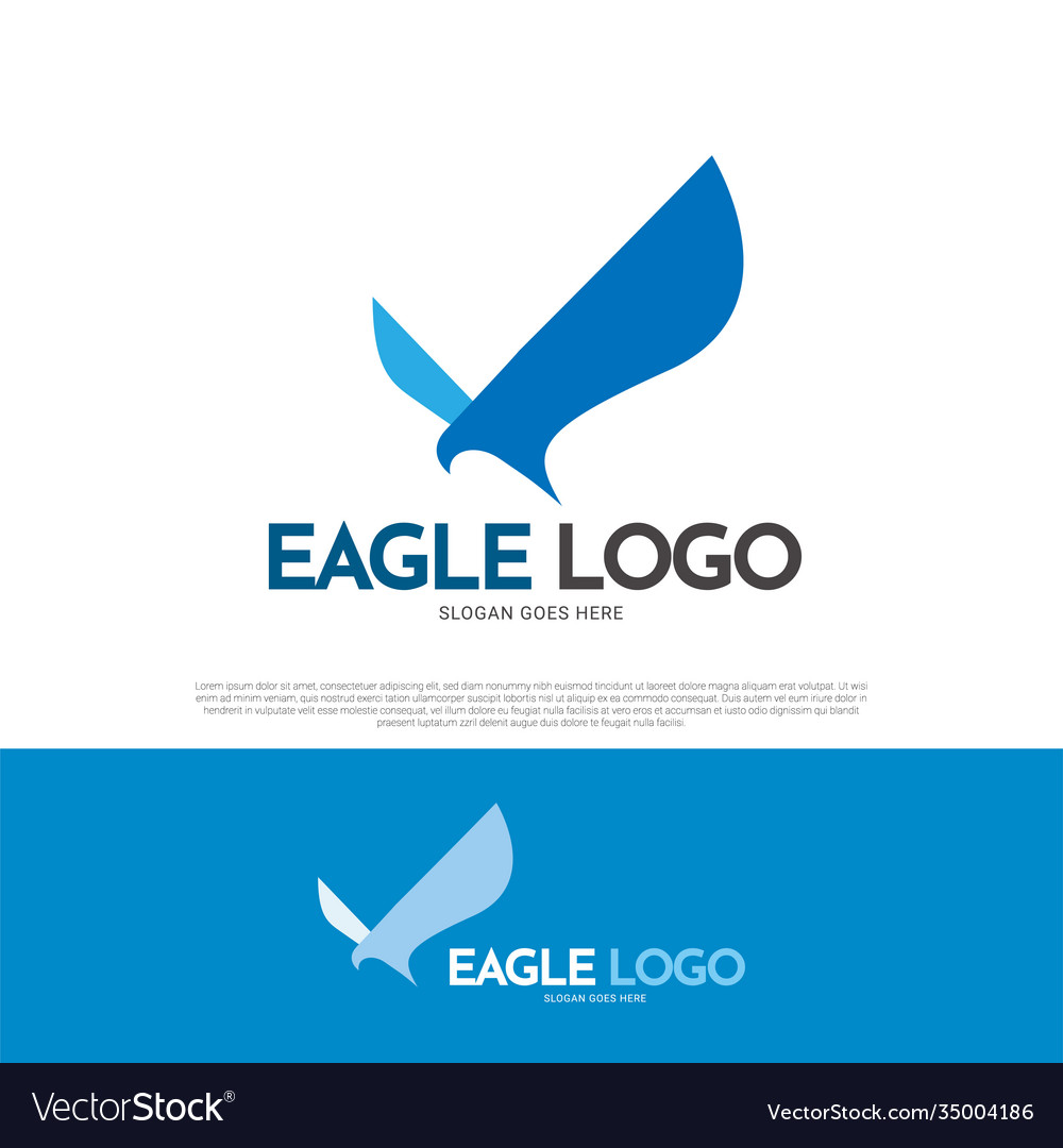 Eagle bird logo design Royalty Free Vector Image