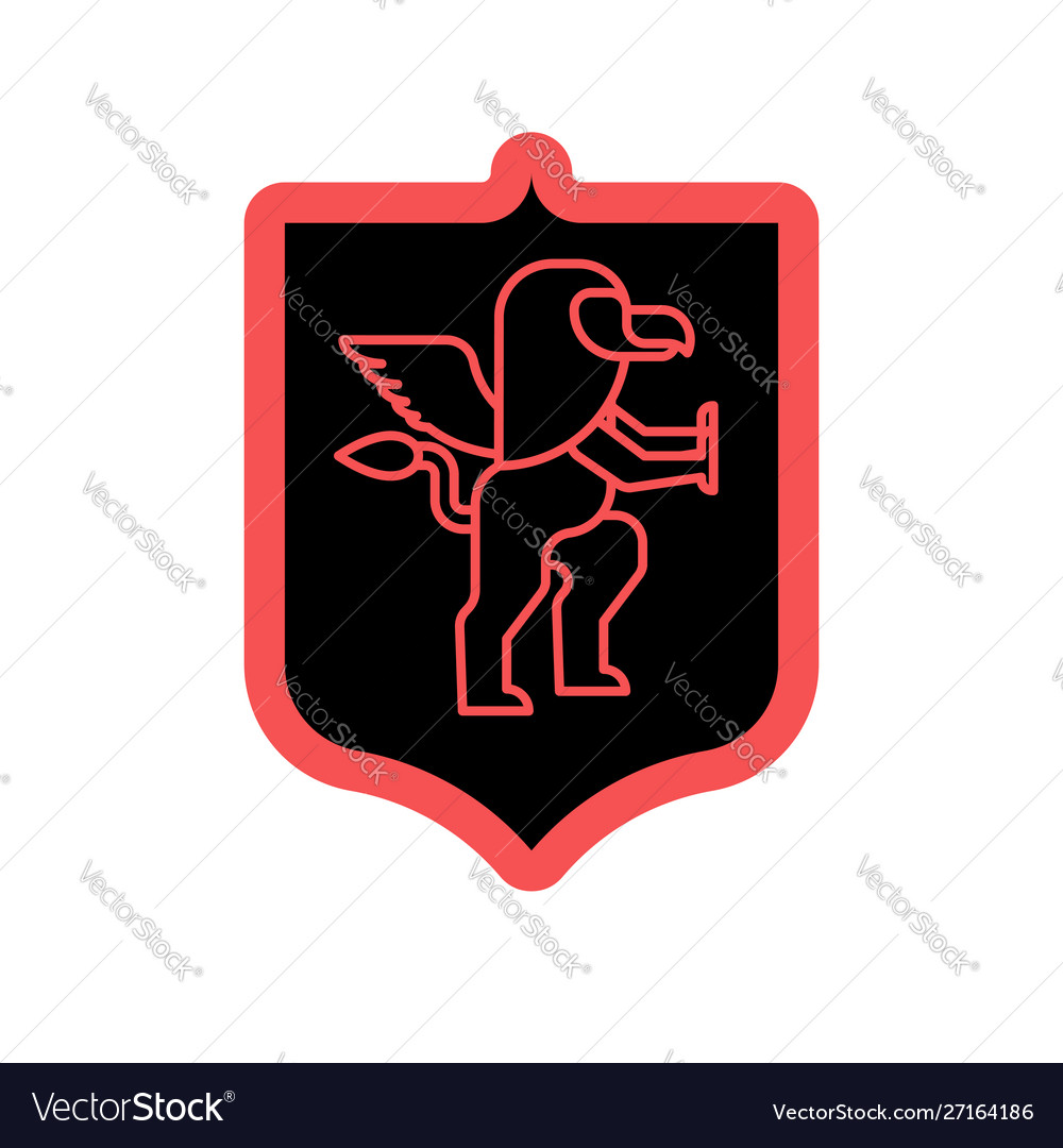 Griffin shield heraldic symbol sign animal