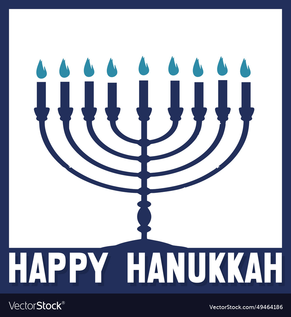 Happy hanukkah jewish festival of lights Vector Image