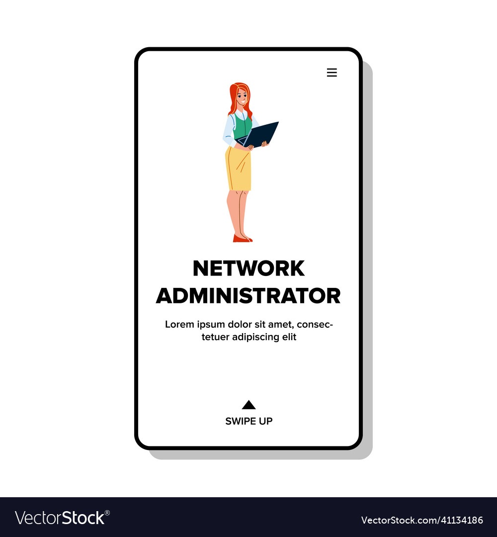 Network administrator Royalty Free Vector Image