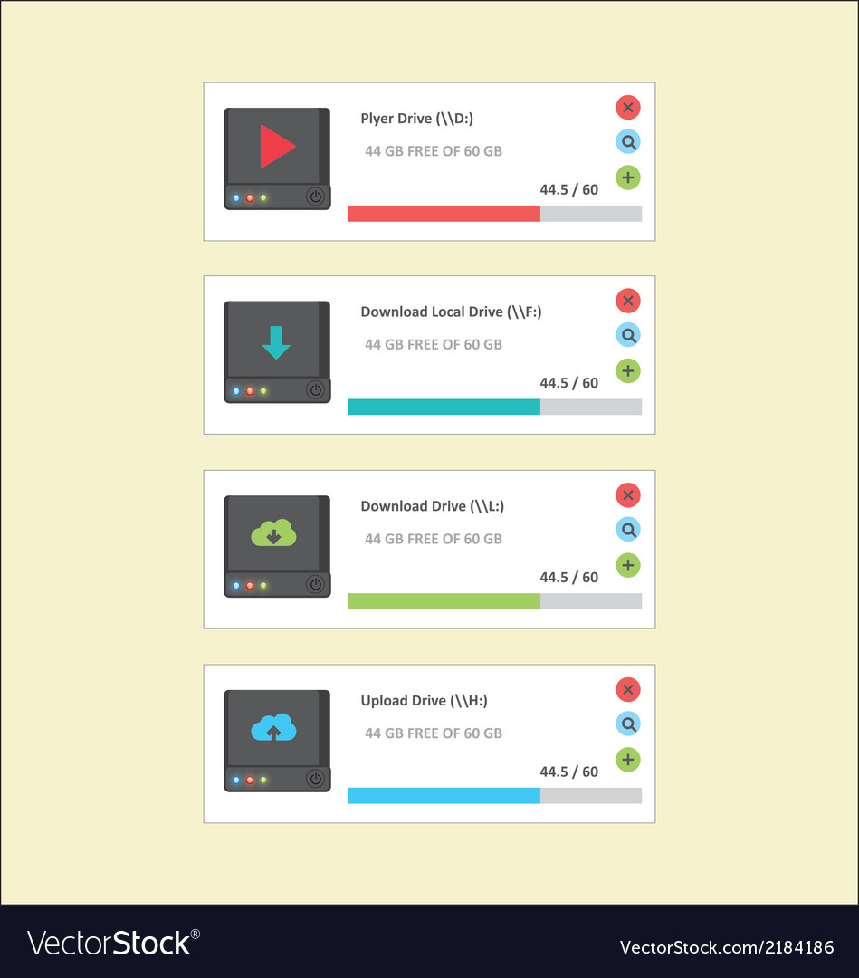 Play Download Gui Royalty Free Vector Image Vectorstock