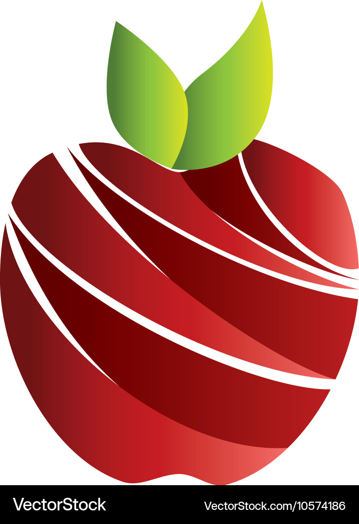 Red apple fruit Royalty Free Vector Image - VectorStock