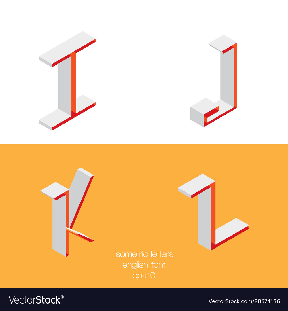 Set of isometry letters i j k l font part