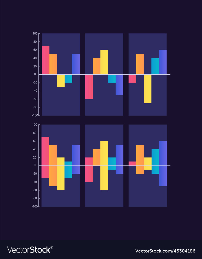 Ups and downs infographic chart design template