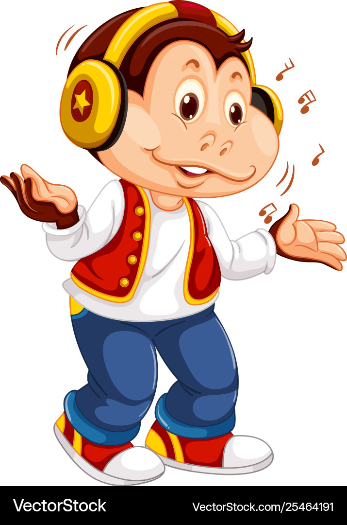 A young monkey character Royalty Free Vector Image