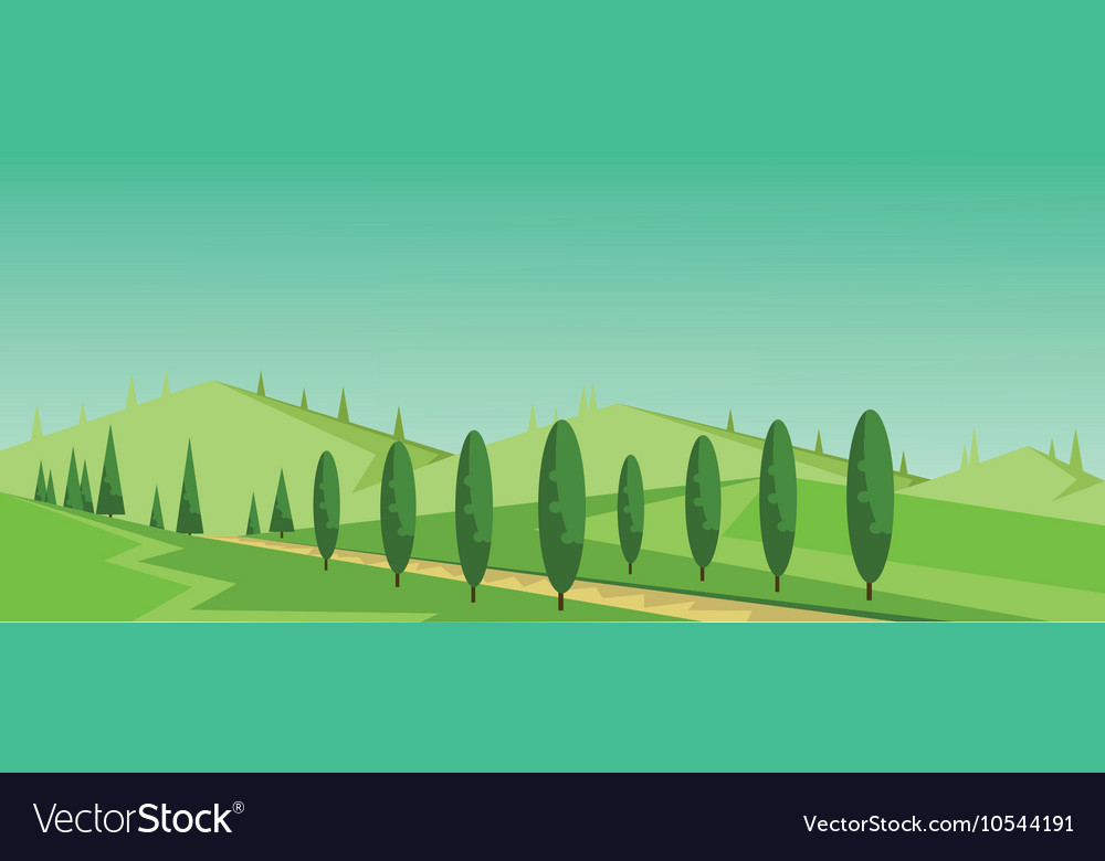 Abstract green landscape Royalty Free Vector Image