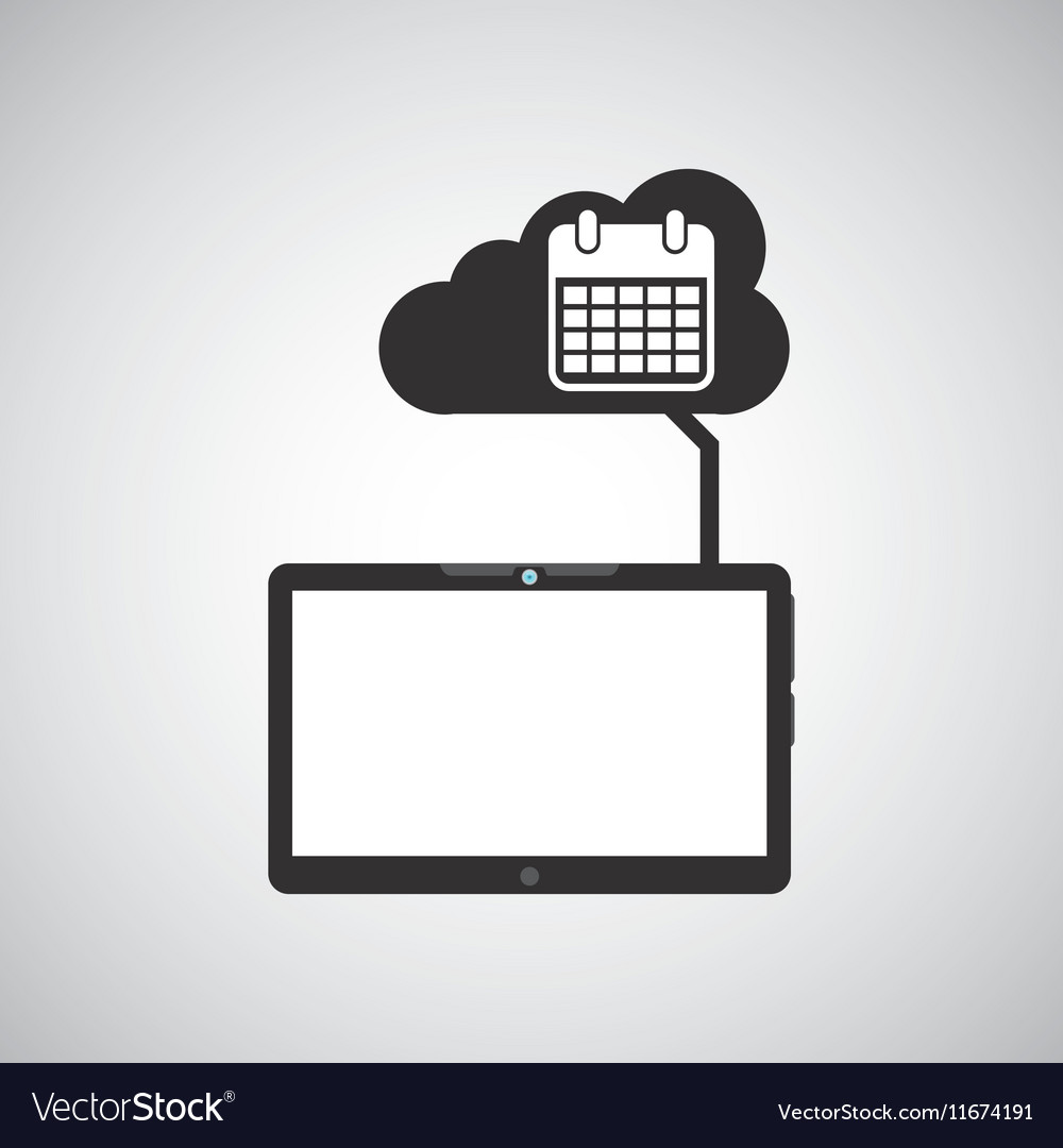 Cloud device calendar date media apps graphic