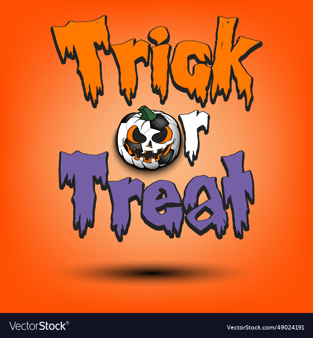 Halloween pattern trick or treat