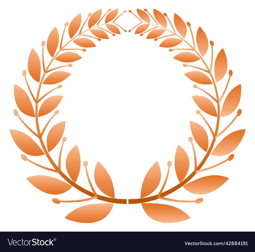 Laurel wreath logo template premium label frame Vector Image