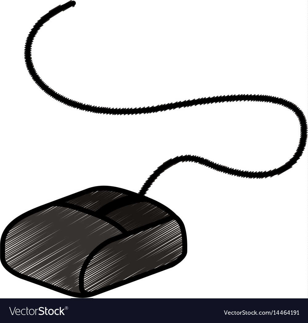 Mouse computer isolated icon Royalty Free Vector Image