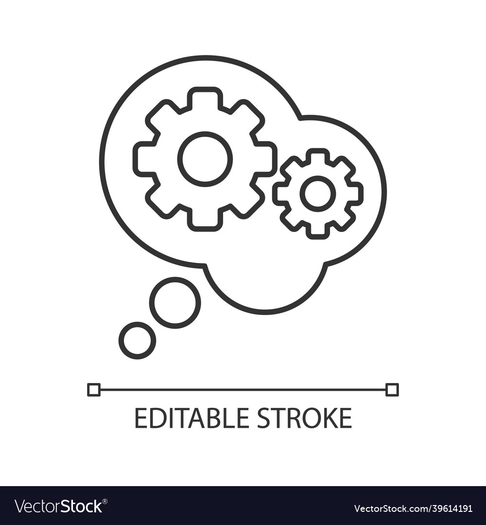 Reasoning linear icon Royalty Free Vector Image