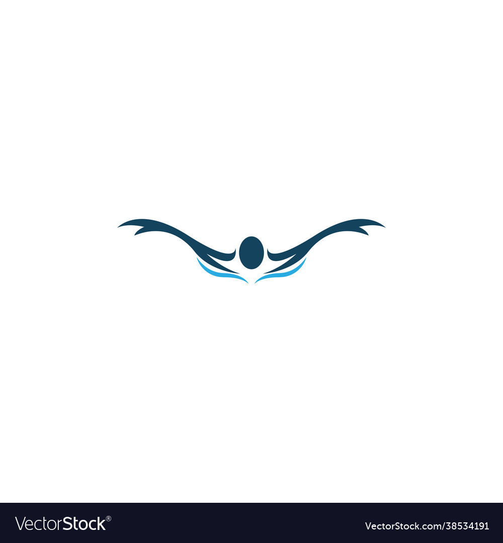 Swim swimming icon logo design concept Royalty Free Vector