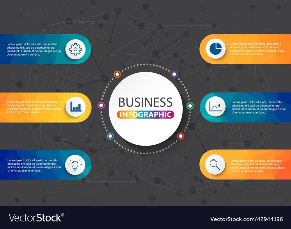 Business data visualization process chart Vector Image