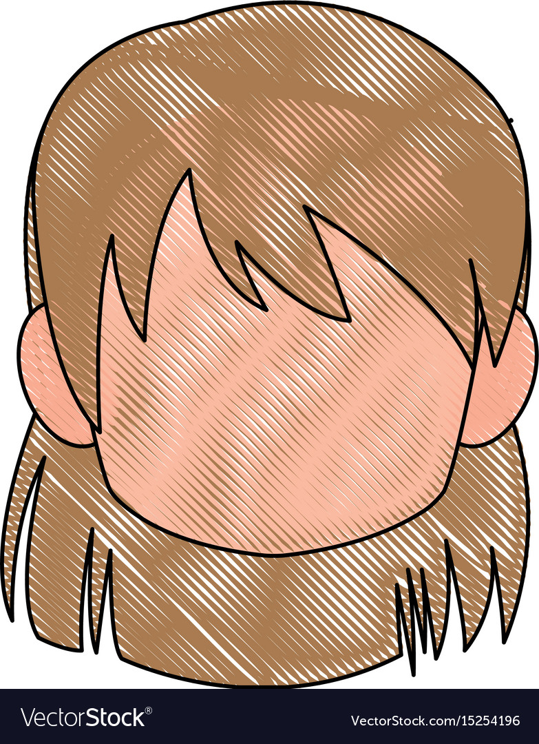 Chibi anime girl avatar contour default