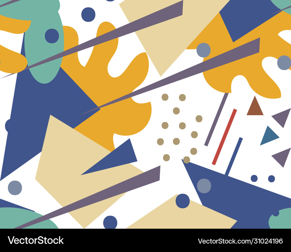 Retro geometric seamless pattern trendy endless Vector Image