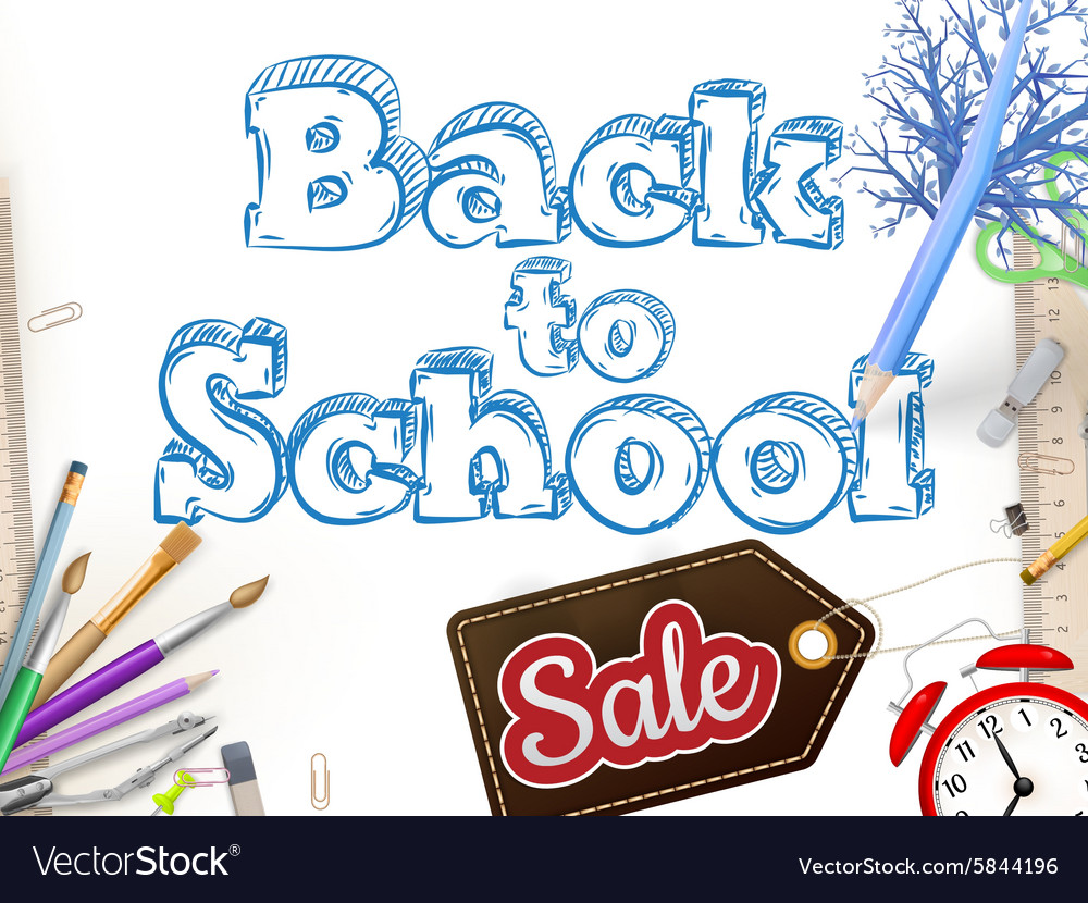 School marketing background eps 10 Royalty Free Vector Image