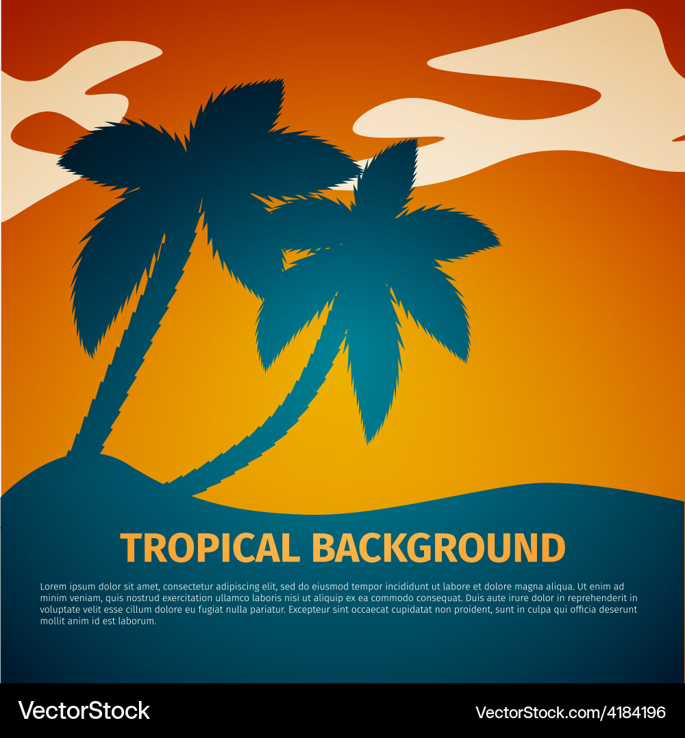 Tropical background Royalty Free Vector Image - VectorStock
