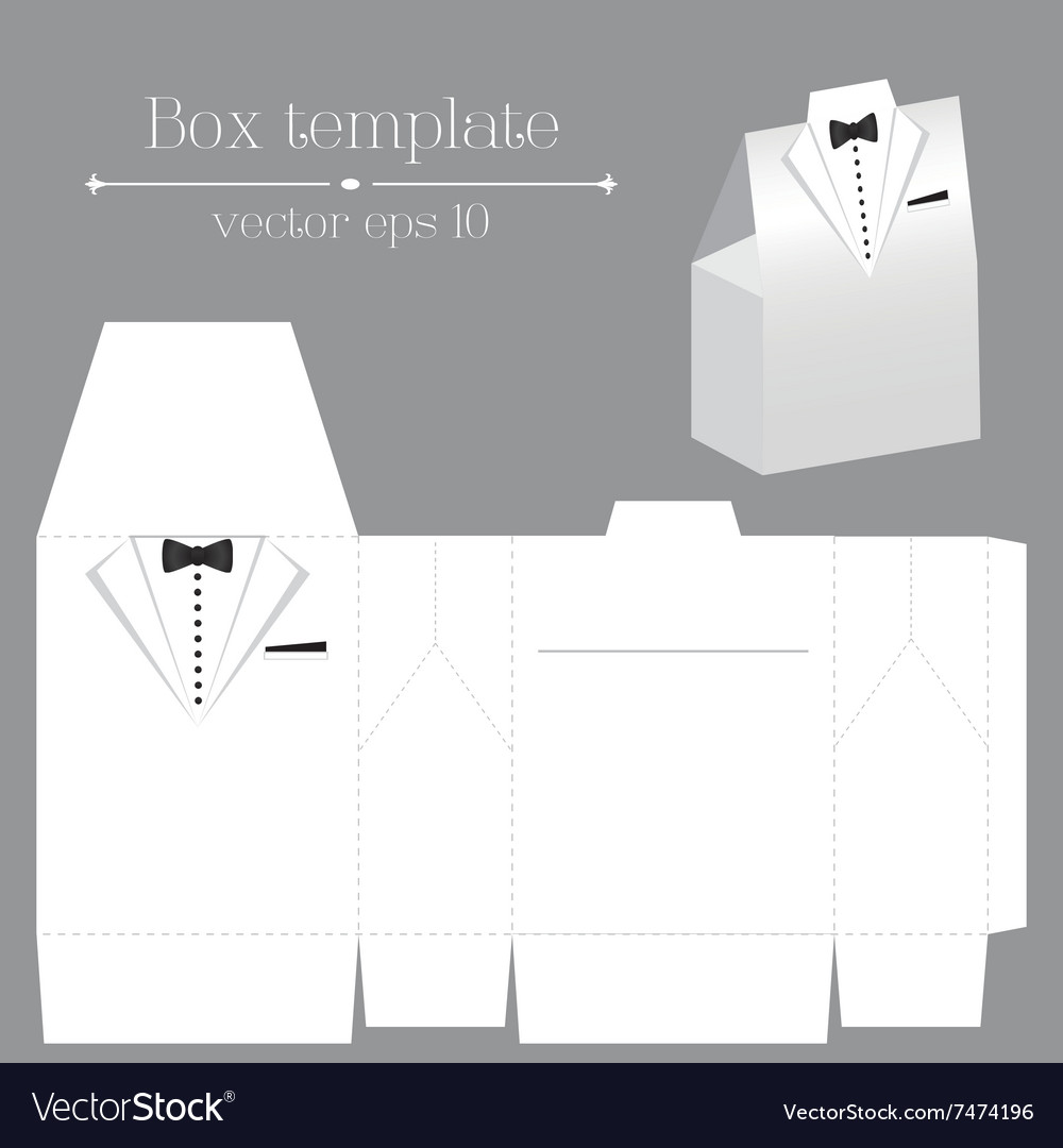 Tuxado box template white color