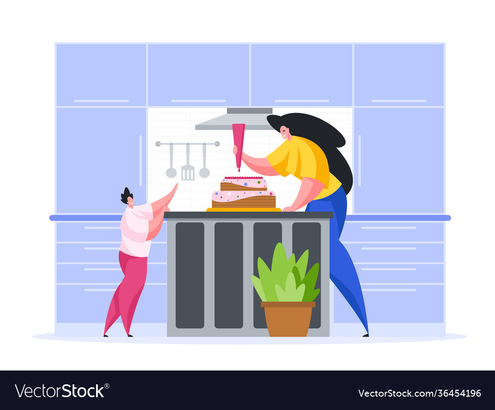 Trying to grab. Douther don't know in Kitchen cartoon.