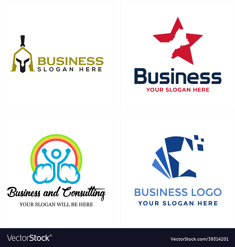 Business consulting agency helmet spartan logo Vector Image