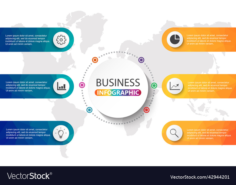 Business data visualization process chart Vector Image