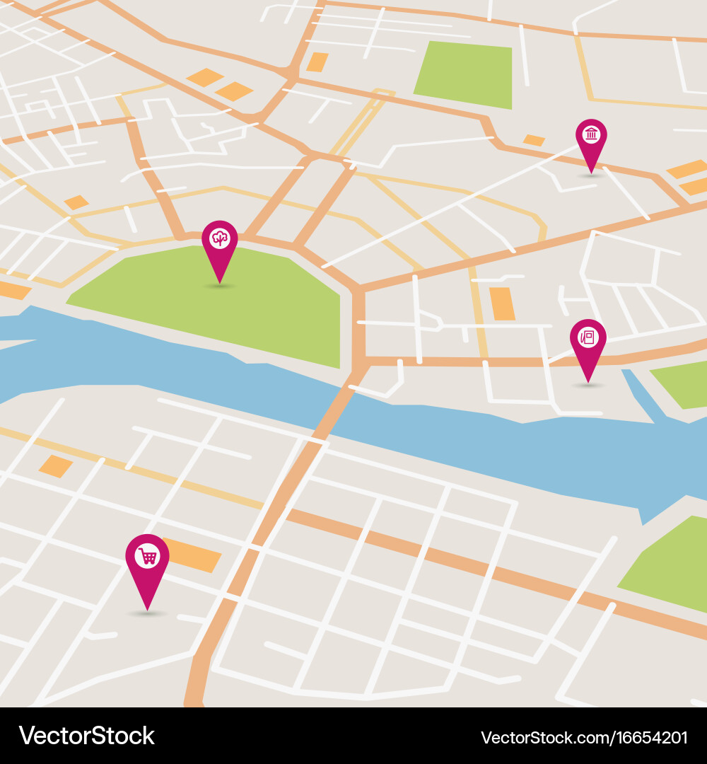 City Map Royalty Free Vector Image Vectorstock