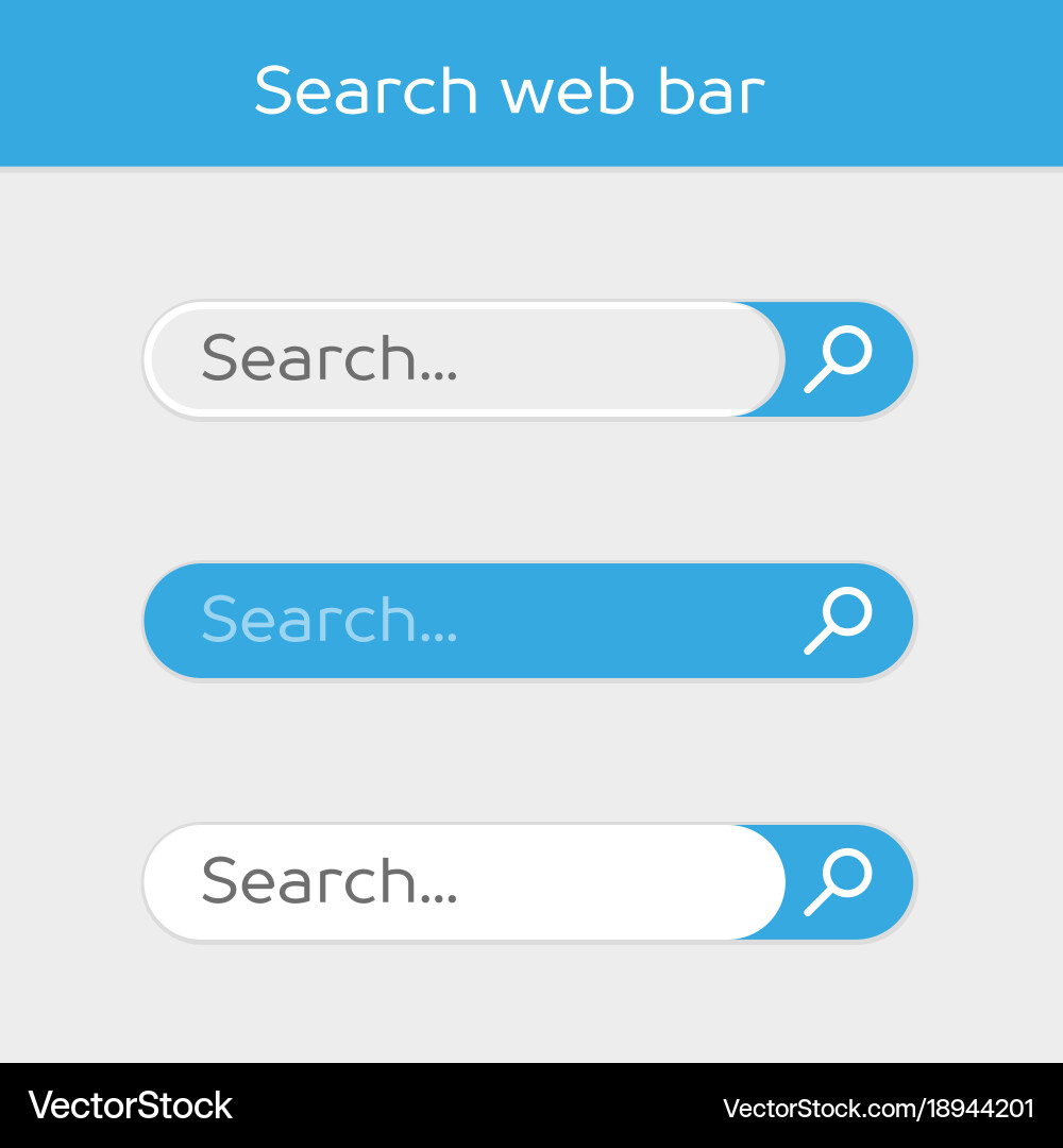 Search bar design element Royalty Free Vector Image