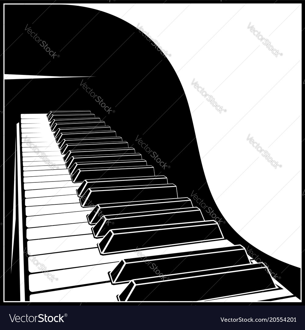 Stylized piano keyboard Royalty Free Vector Image