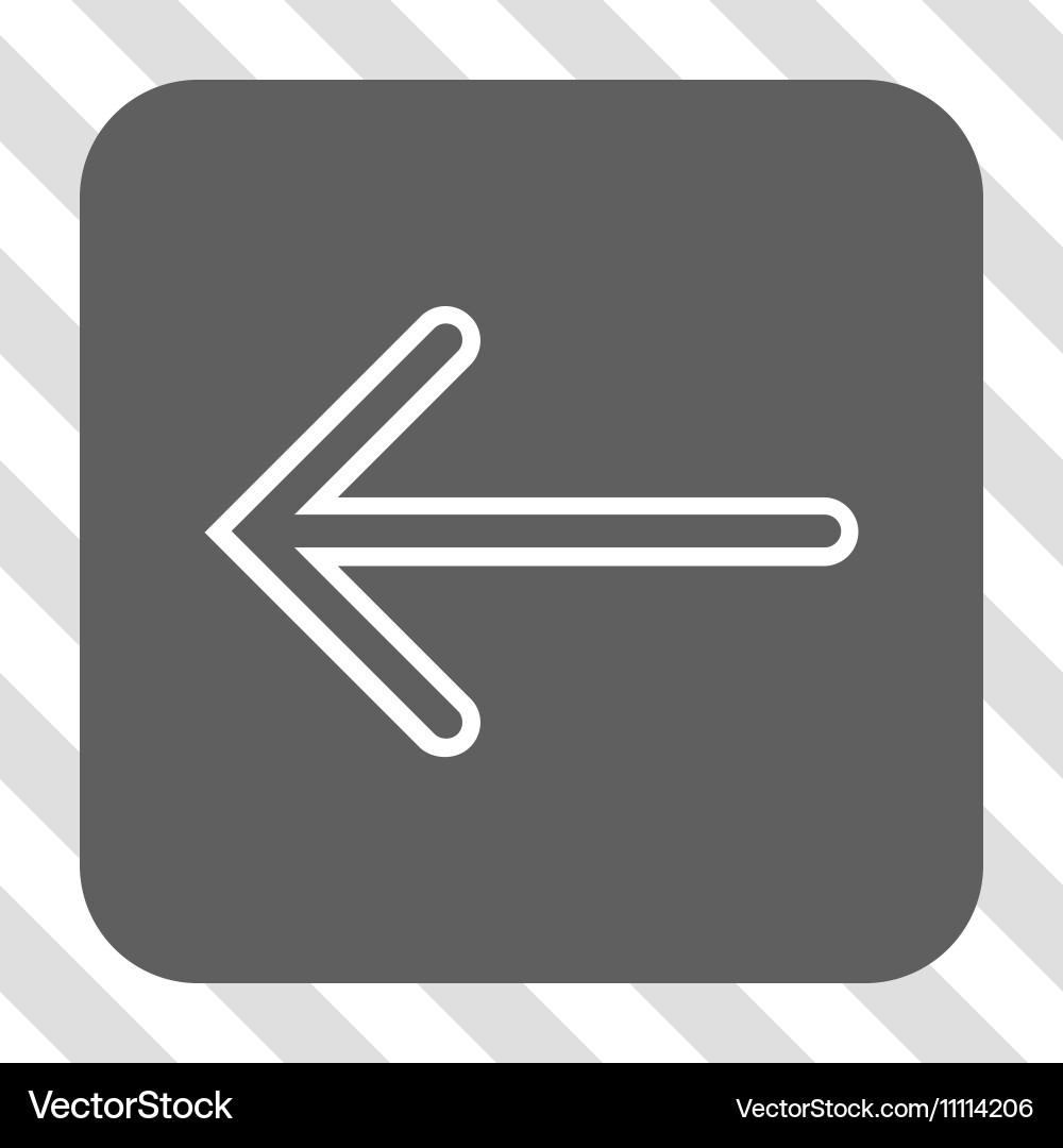 Arrow left rounded square button Royalty Free Vector Image