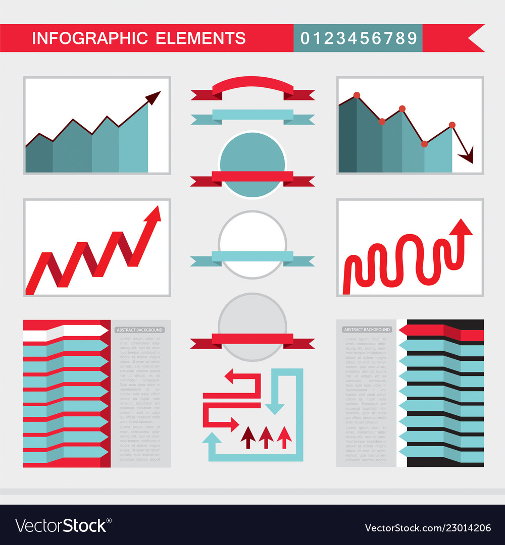 Infographic elements charts graph diagram Vector Image