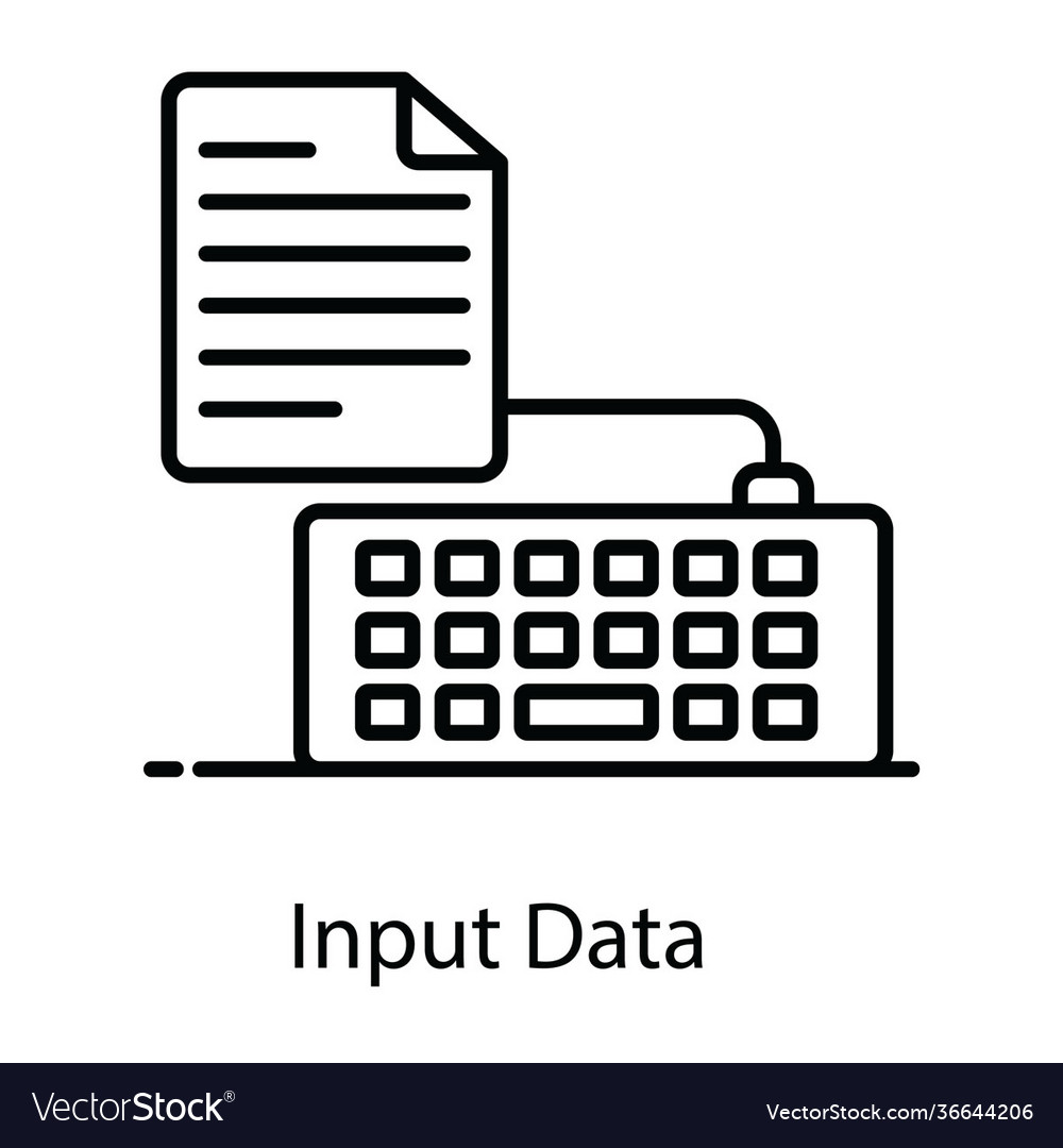 Input data Royalty Free Vector Image - VectorStock