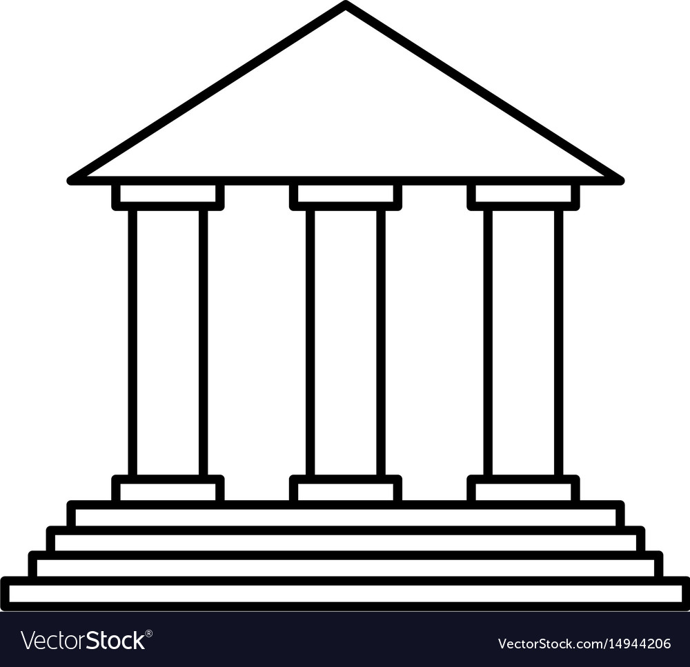 Law court building icon Royalty Free Vector Image