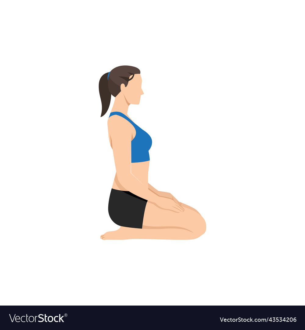 Woman doing thunderbolt pose adamantine pose Vector Image