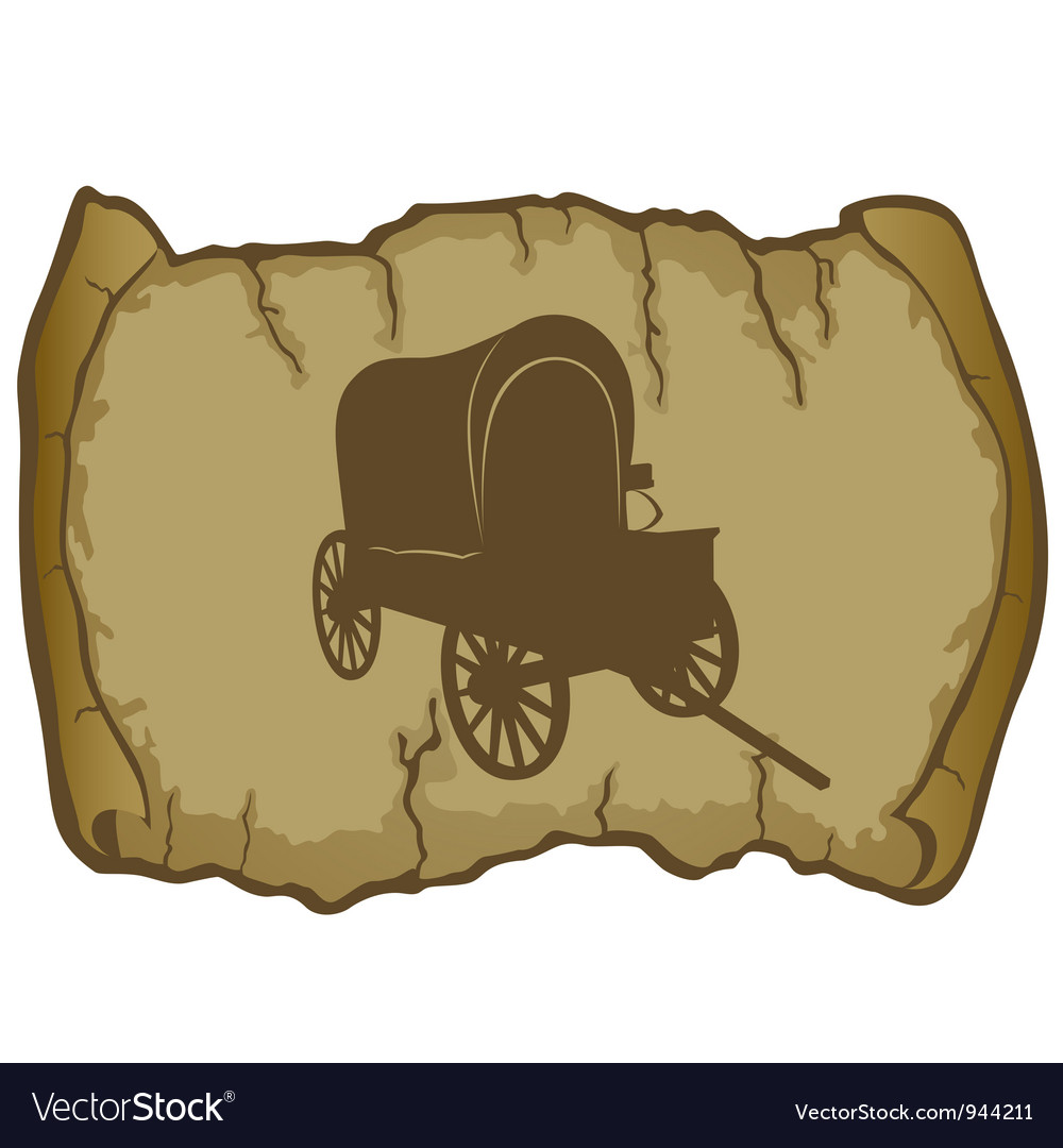 An old wagon and parchment