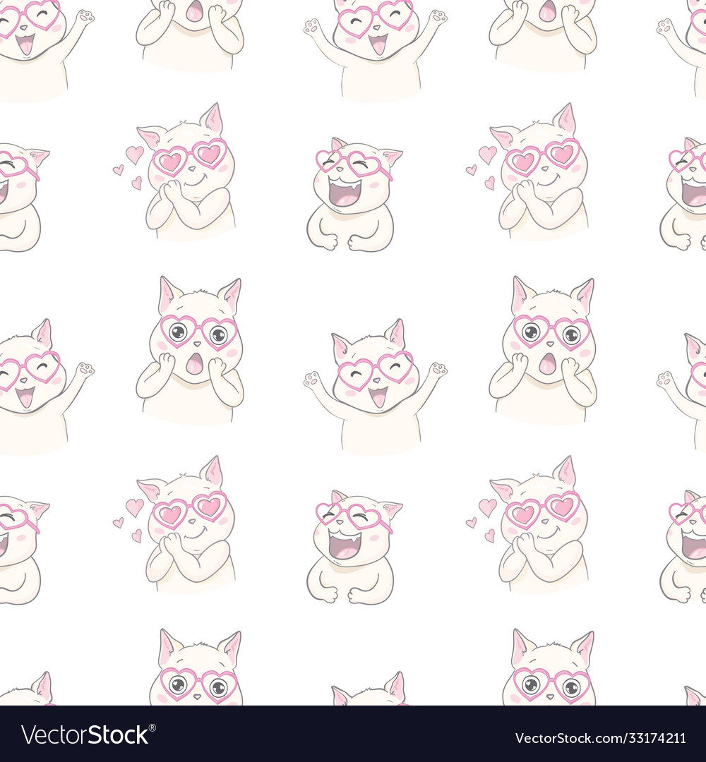 Cat pattern seamless graphic design